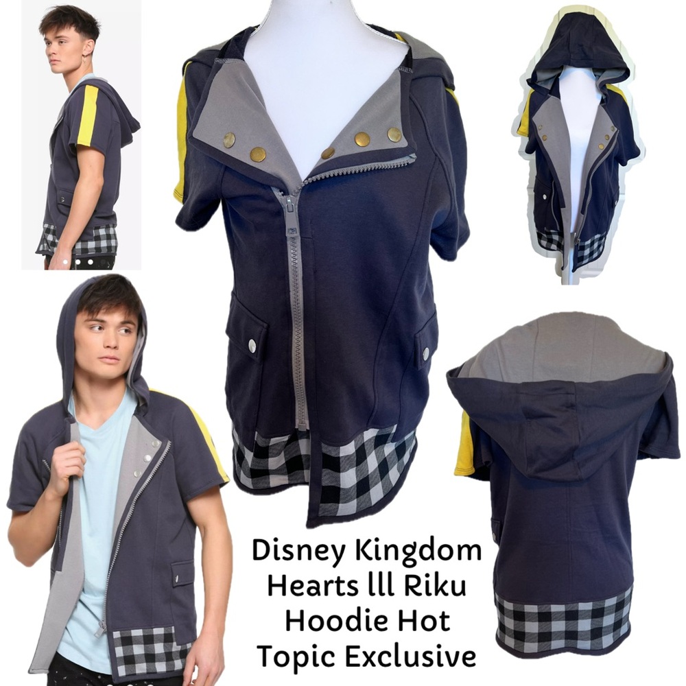 Disney Kingdom Hearts Ill Riku Hoodie Hot Topic Exclusive Sz Small